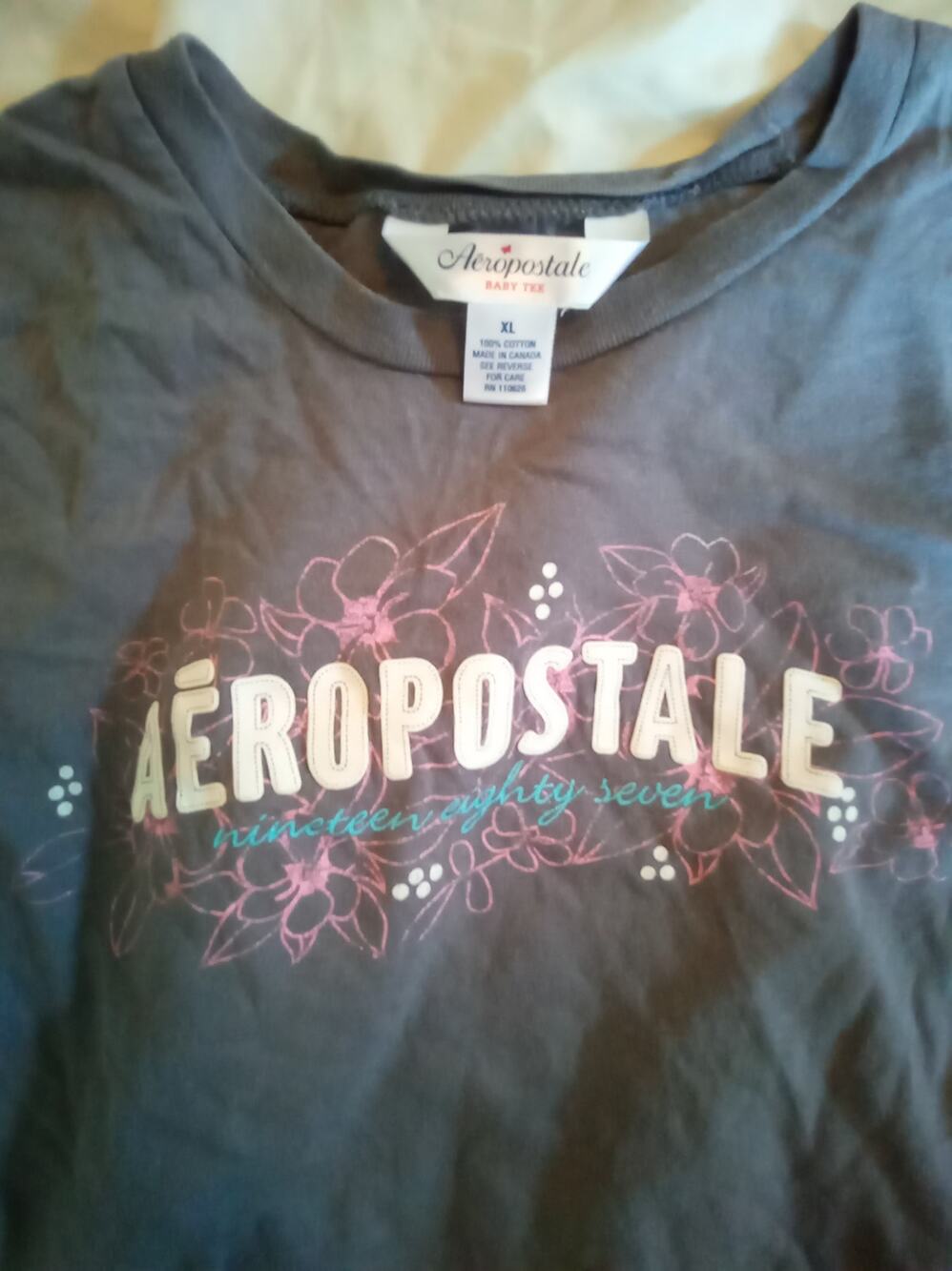 Aeropostale Original BabyTees 2000s Gray size XL Streetwear vtg retro